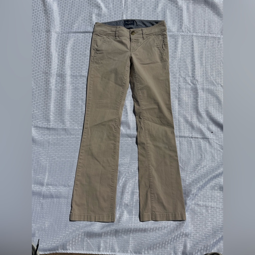 Size 00 American Eagle Khaki Stretch Bootcut